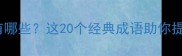 美不胜收的成语有哪些这20个经典成语助你提升写作与表达力