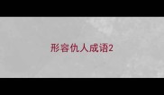 形容仇人成语