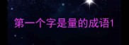 第一个字是量的成语