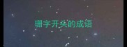 珊字开头的成语