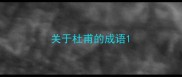 关于杜甫的成语