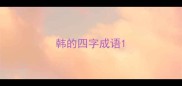 韩的四字成语