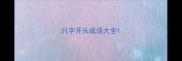 只字开头成语大全
