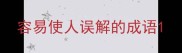 容易使人误解的成语