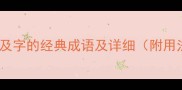 30个含有及字的经典成语及详细附用法指南