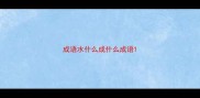 成语水什么成什么成语