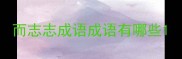 而志志成语成语有哪些