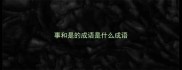 事和是的成语是什么成语
