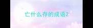 亡什么存的成语