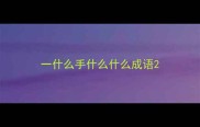 一什么手什么什么成语
