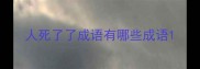 人死了了成语有哪些成语
