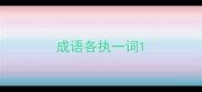 成语各执一词