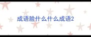 成语脸什么什么成语