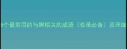 15个最常用的与脚相关的成语收录必备及详细