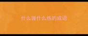 什么锤什么炼的成语