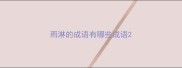 雨淋的成语有哪些成语