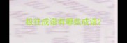 极往成语有哪些成语