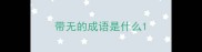 带无的成语是什么