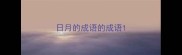 日月的成语的成语