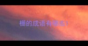 栅的成语有哪些