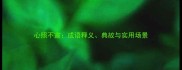 心照不宣成语释义典故与实用场景