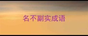 名不副实成语