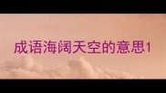 成语海阔天空的意思