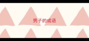 男子的成语