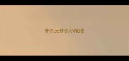 什么无什么小成语