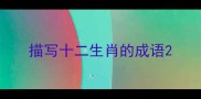 描写十二生肖的成语