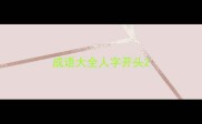 成语大全人字开头