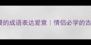 10个最浪漫的成语表达爱意情侣必学的古风情话模板