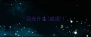 目光什么成语