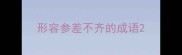 形容参差不齐的成语