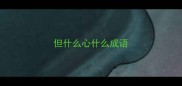 但什么心什么成语