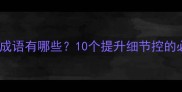 细致的成语有哪些10个提升细节控的必备词汇