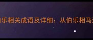 10个最常用的伯乐相关成语及详细从伯乐相马到职场识人智慧