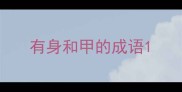 有身和甲的成语