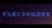 开头是亡字的成语接龙