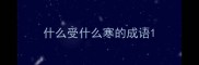 什么受什么寒的成语