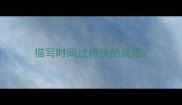 描写时间过得快的成语