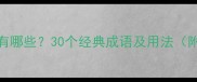 国字头成语有哪些30个经典成语及用法附学习资源