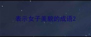 表示女子美貌的成语