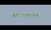 描写下大雨的成语