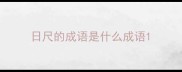 日尺的成语是什么成语