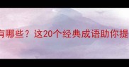 三独明成语有哪些这20个经典成语助你提升文学素养