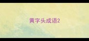 黄字头成语