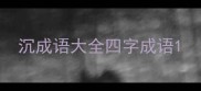 沉成语大全四字成语