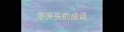 宗开头的成语