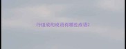 行组成的成语有哪些成语